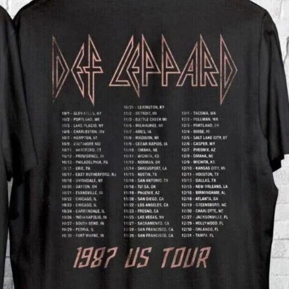 Def Leppard Hysteria 1987 Tour Shirt โ Vintage Rock Band Tee โ Retro 17 - Picture 3 of 6
